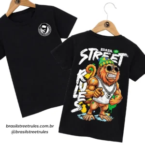 Camiseta Coleção Brasil Street Rules Mico Leão Dourado