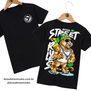 Tshirt Brasil Street Rules Gato Caramelo